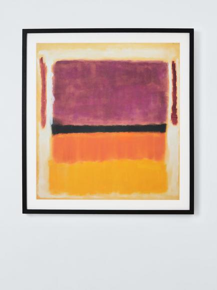 John Lewis Mark Rothko 'Untitled (Violet, Black, Orange, Yellow on White and Red)' Framed Print & Mount, 85 x 78.6cm, Yelllow