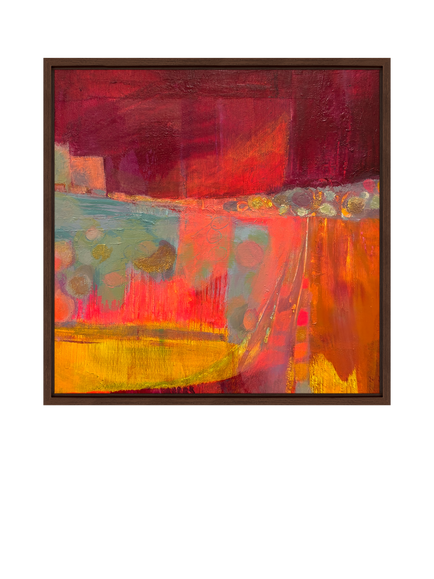 John Lewis Lucy Rogers-Smith 'Colours Fly By' Framed Canvas Print, 86 x 86cm, Red, Multi