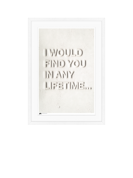 John Lewis Davo Howarth 'I Would Find You In Any Lifetime' Framed Print & Mount, 75 x 55cm, White, Multi