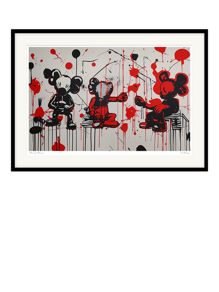 John Lewis George Rosaly 'Fist of Passion' Framed Print & Mount, 53 x 73cm, Red/Black, Multi