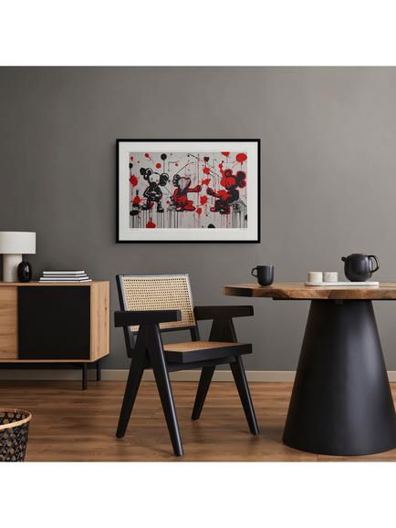 John Lewis George Rosaly 'Fist of Passion' Framed Print & Mount, 53 x 73cm, Red/Black - view 2, Multi