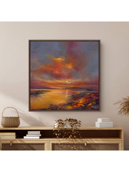 John Lewis Alison Johnson 'Golden Hour' Framed Canvas Print, 84 x 84cm - view 2, Multi