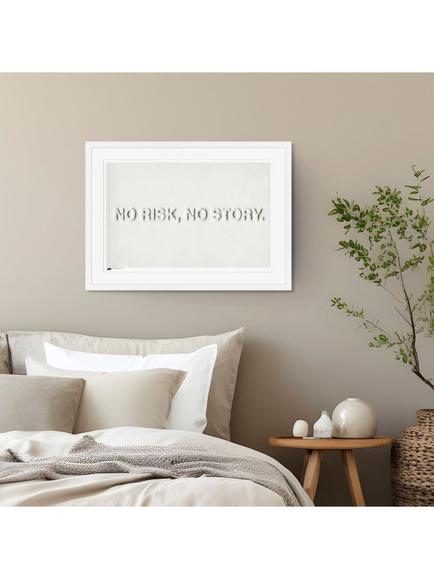 John Lewis Davo Howarth 'No Risk No Story' Framed Print & Mount, 55 x 75cm, White - view 2, Multi
