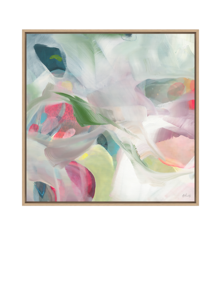 John Lewis Amanda Heath 'Resilient' Framed Canvas Print, 84 x 84cm, Green/Multi, Multi