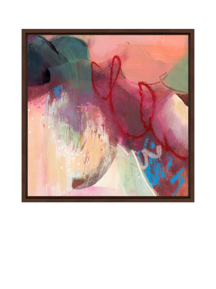 John Lewis Lucy Rogers-Smith 'Rhythmic By' Framed Canvas Print, 86 x 86cm, Pink/Multi, Multi