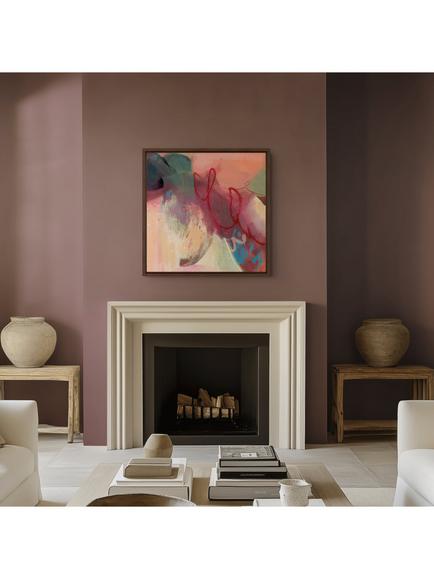 John Lewis Lucy Rogers-Smith 'Rhythmic By' Framed Canvas Print, 86 x 86cm, Pink/Multi - view 2, Multi