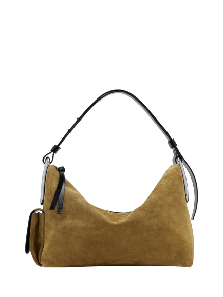 Marc Jacobs Scene Large Suede Shoulder Bag, Hazelnut, Hazelnut