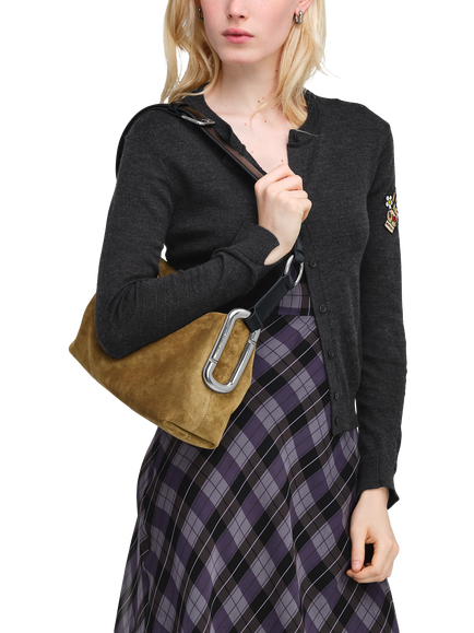 Marc Jacobs Scene Medium Suede Shoulder Bag, Hazelnut - view 2, Hazelnut