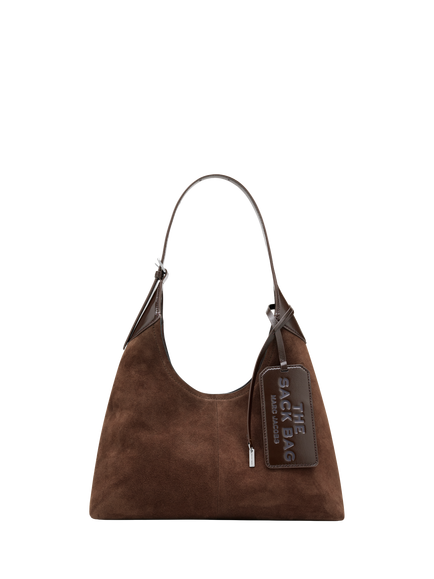 Marc Jacobs The Belted Suede Sack Shoulder Bag, Brown, Dark Brown