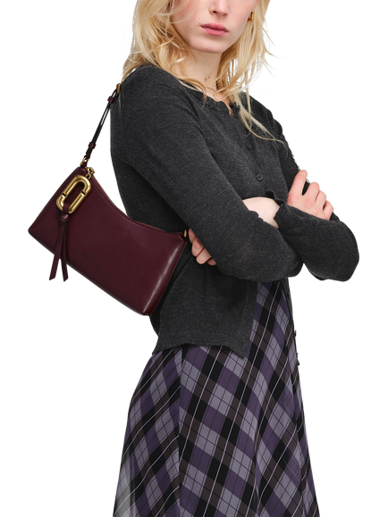 Marc Jacobs Mini Pouch Leather Shoulder Bag, Dark Port - view 2, Dark Port