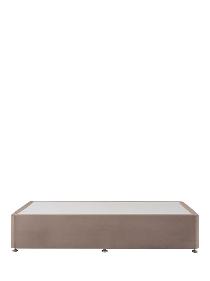 Silentnight Non-Sprung Upholstered Divan Base, Single - view 2, Brushed Textured Oatmeal