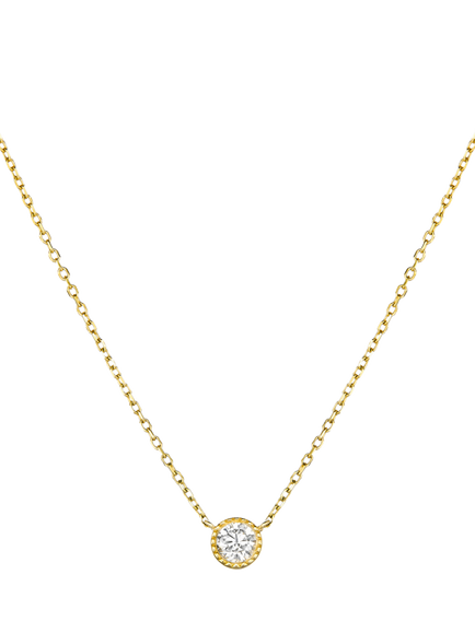 Dinny Hall 9ct Yellow Gold Solitaire Diamond Necklace, Gold