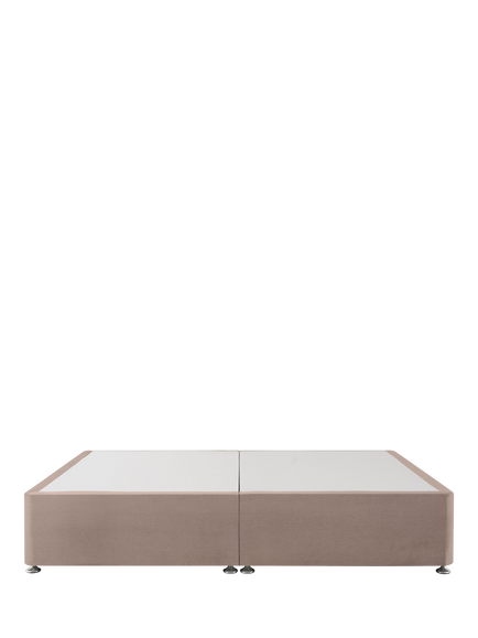 Silentnight Non-Sprung Upholstered Divan Base, Super King Size - view 2, Brushed Textured Oatmeal