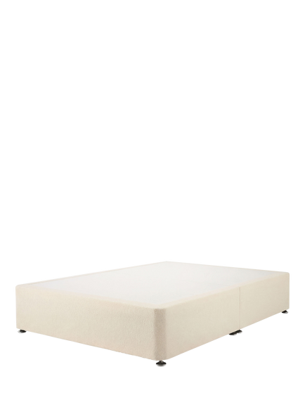 Silentnight Non-Sprung Upholstered Divan Base, Super King Size - view 2, Ivory Boucle