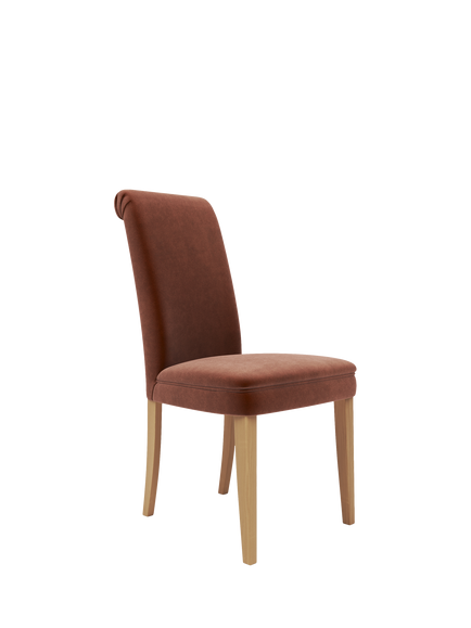 John Lewis Emily Dining Chair, Oak Leg, Plush Umber