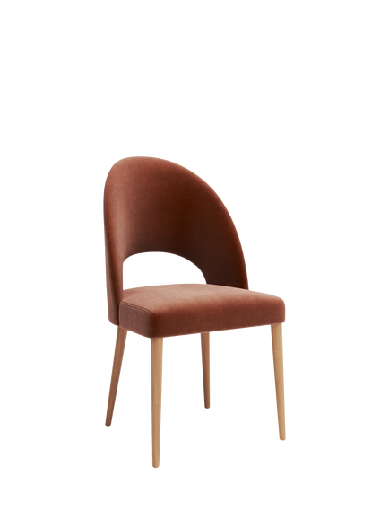 John Lewis Moritz II Dining Chair, Oak Leg, Plush Umber