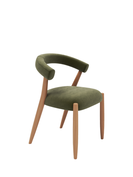 John Lewis Odell Dining Chair, Oak Leg, Plush Fern, Plush Fern