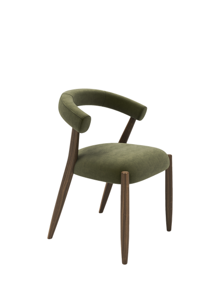 John Lewis Odell Dining Chair,Smoked Oak Leg, Plush Fern, Plush Fern