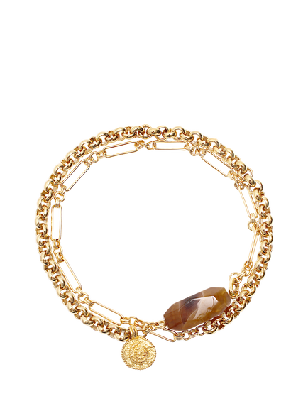 By Alona Monique Necklace, Ammonite, Gold, Ammonite, Gold