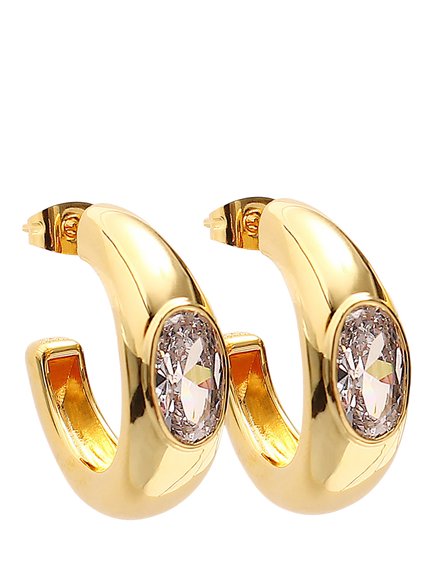 By Alona Belle Hoop Earrings, Gold, Gold