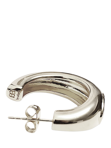 By Alona Belle Hoop Earrings, Silver - view 2, Silver