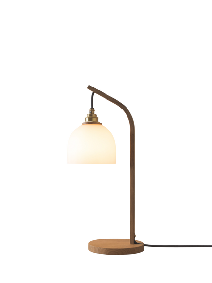 Tom Raffield Glass Bue Stem Table Lamp, Oak, Oak