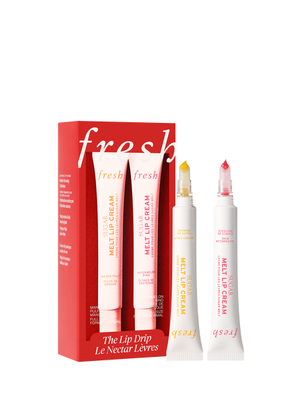 Fresh The Lip Drip Sugar Melt Lip Creams Duo Holiday Skincare Gift Set, 2 x 12g, Red