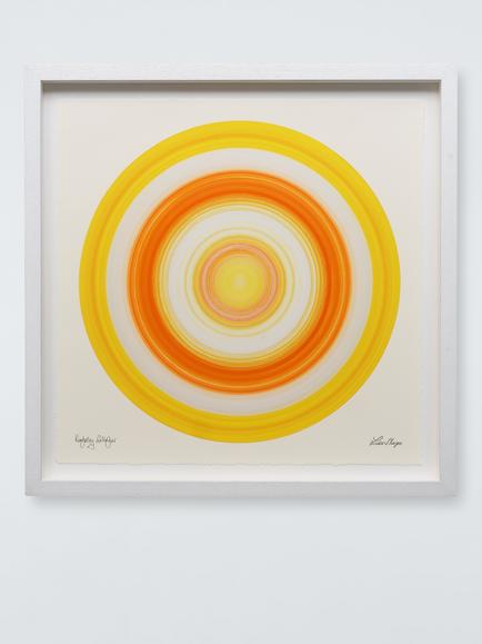 John Lewis Lisa Sharpe x Kimberley Gallagher 'Sunshine' Framed Print, 40 x 40cm, Yellow, Yelllow