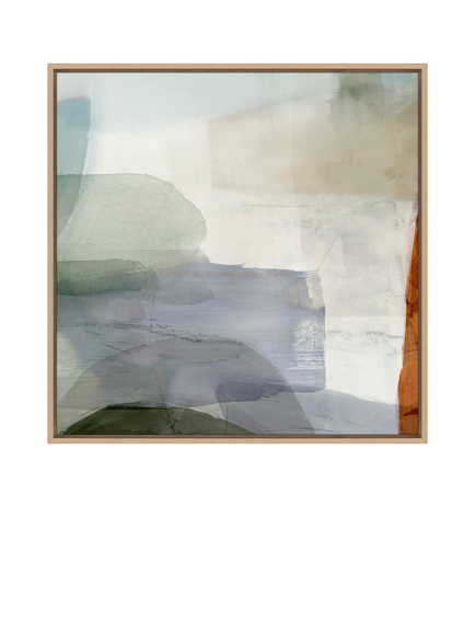 John Lewis PI Studio 'Soft Geometric' Framed Canvas Print, 84 x 84cm, Multi