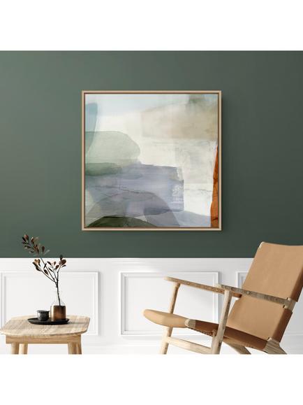 John Lewis PI Studio 'Soft Geometric' Framed Canvas Print, 84 x 84cm - view 2, Multi