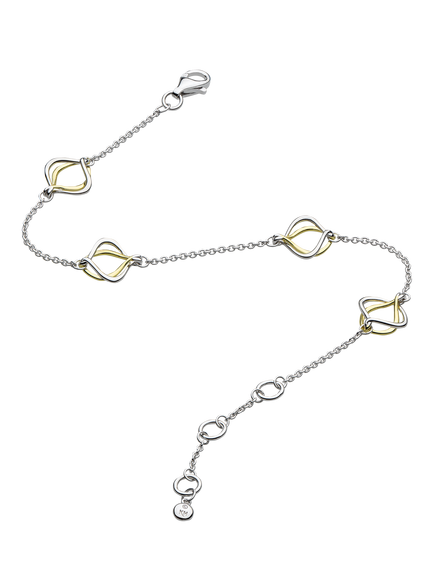 Kit Heath Alicia Station Bracelet, Silver / Yellow Gold, Silver / Yellow Gold