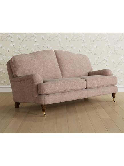 Laura Ashley OUTLET Lynden Medium 2 Seater Sofa, Teak Leg, Like New, Edwin Blush, Edwin Blush