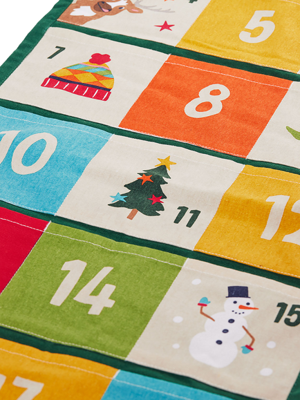 Frugi KIds' Hanging Cotton Advent Calendar, Multi - view 2, Multi