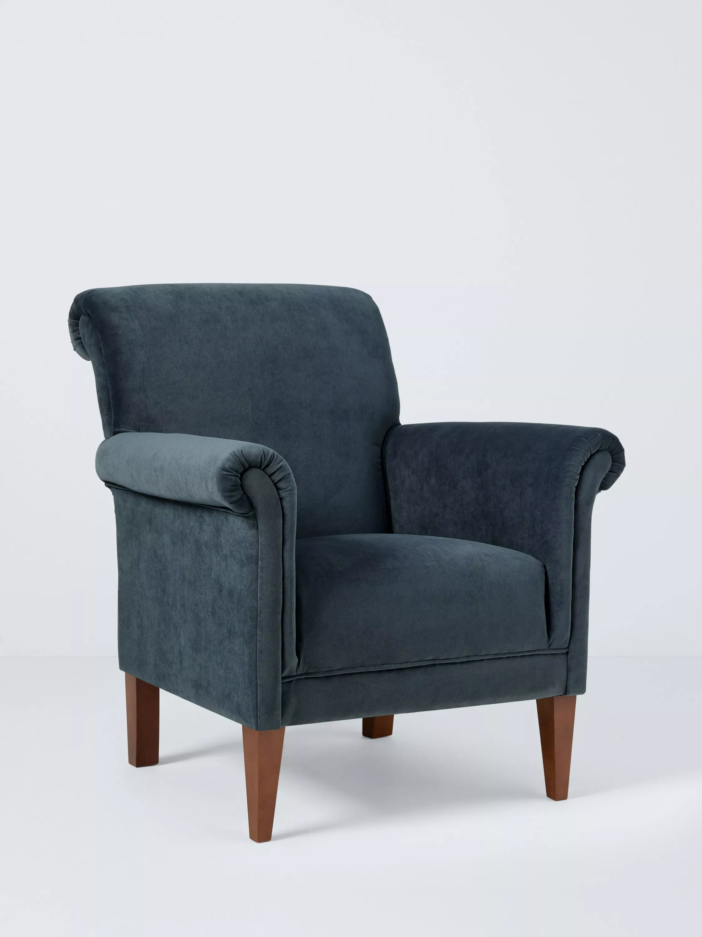 John Lewis Whitby Armchair, Dark Leg, Velvet Ocean