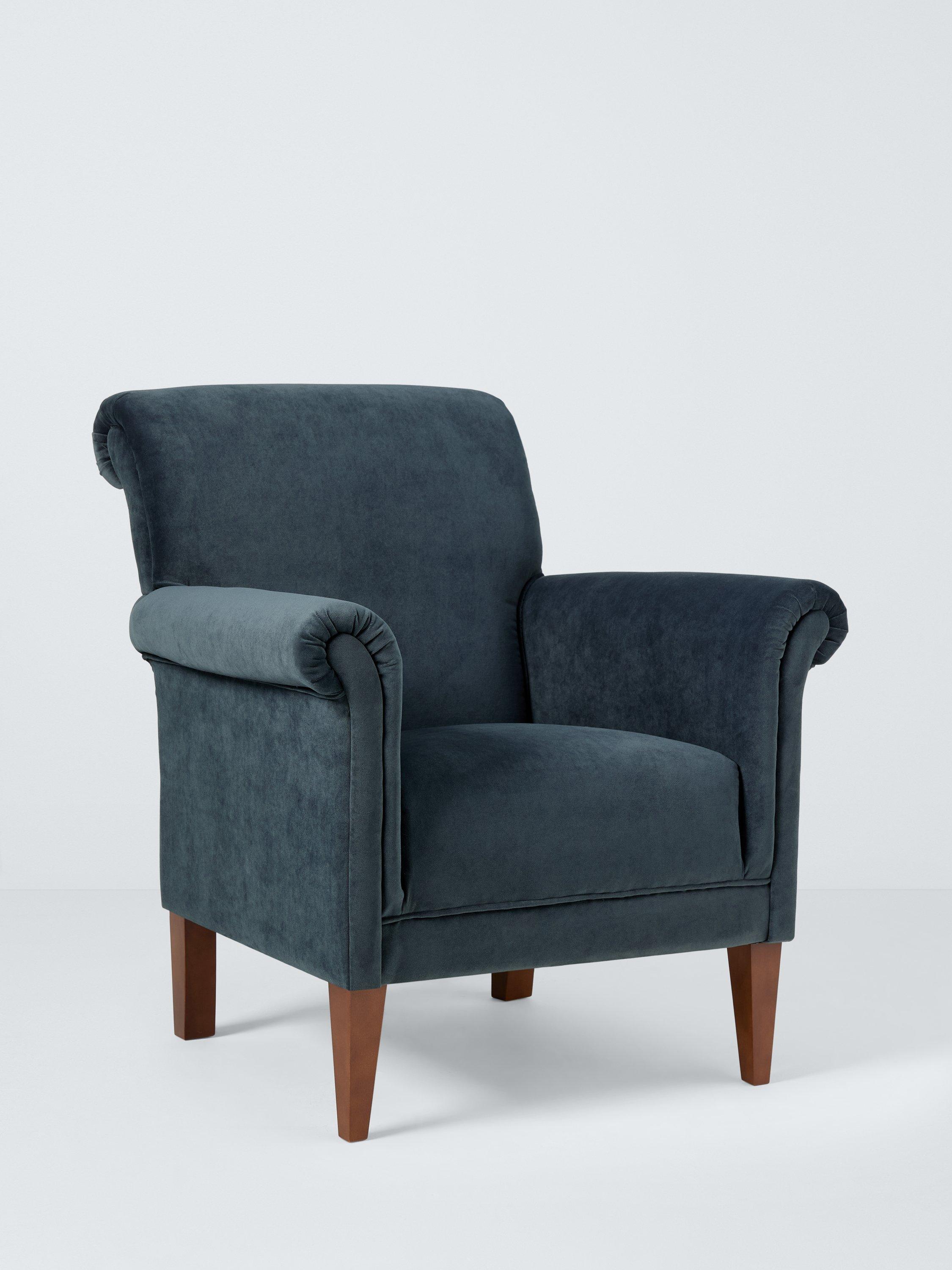 Whitby Range, John Lewis Whitby Armchair, Dark Leg, Velvet Ocean