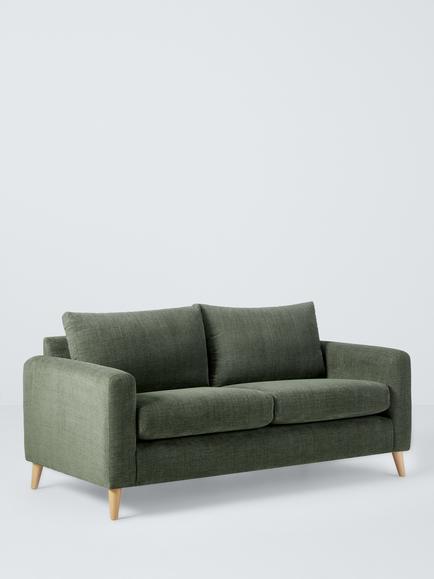 John Lewis Strand Large 2 Seater Sofa, Light Leg, Green, Green
