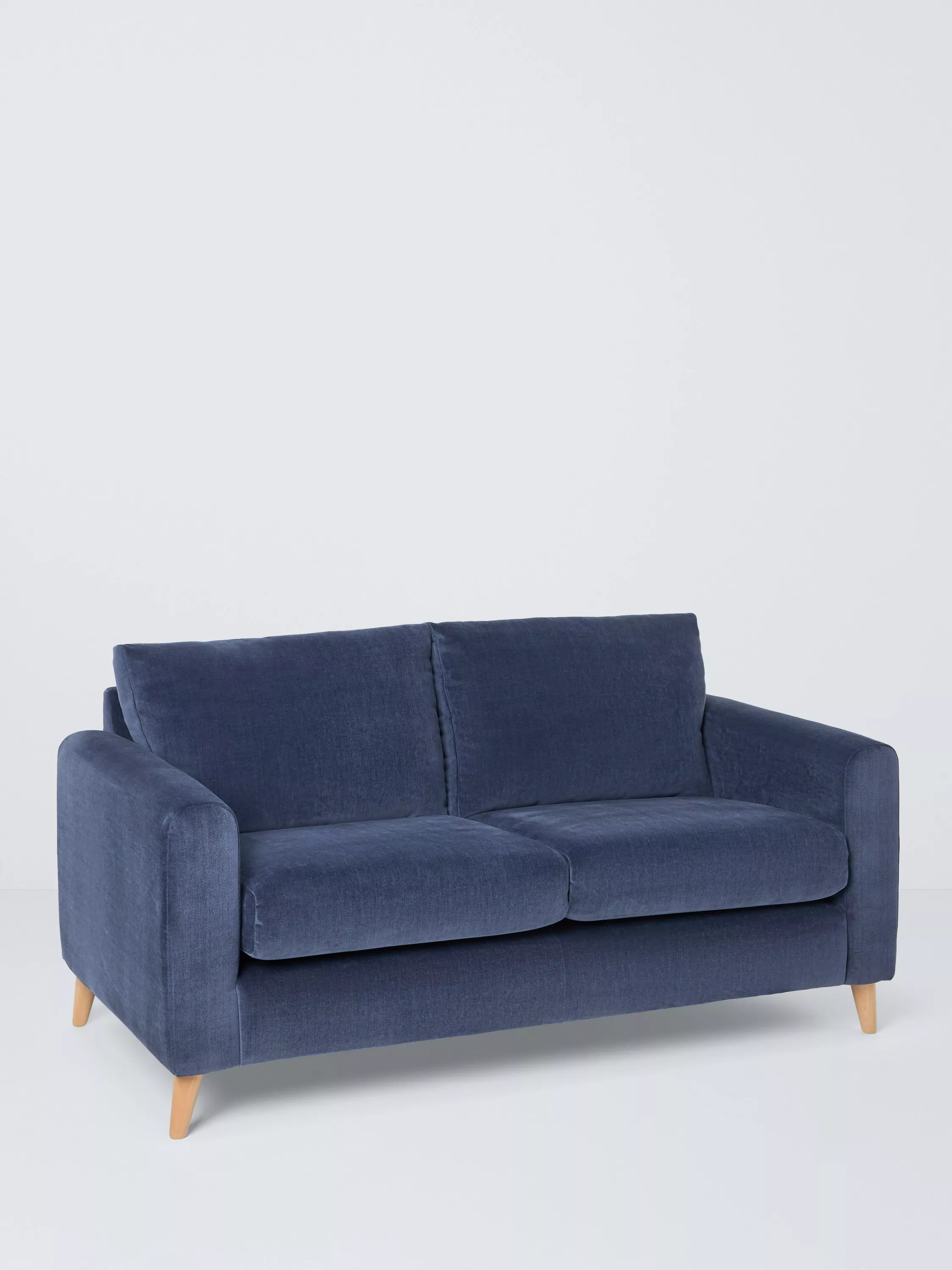 John Lewis Strand Medium 2 Seater Sofa, Light Leg, Navy