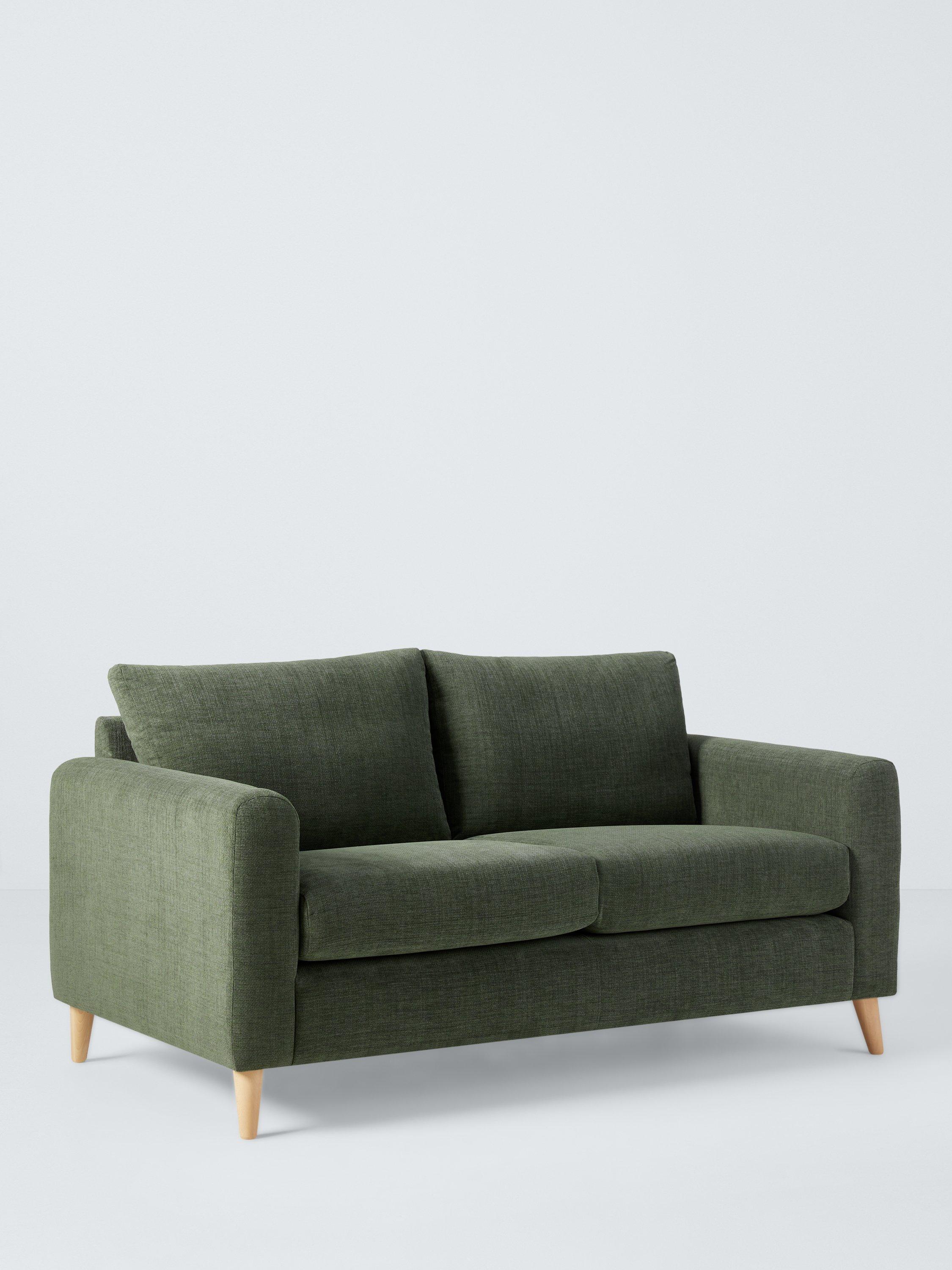 Strand Range, John Lewis Strand Medium 2 Seater Sofa, Light Leg, Green