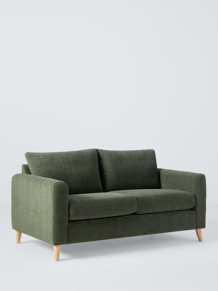 John Lewis Strand Medium 2 Seater Sofa, Light Leg, Green, Green