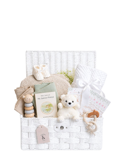 Bumbles & Boo Gentle Dreams Gift Hamper with Personalised Card, White & Beige Tones