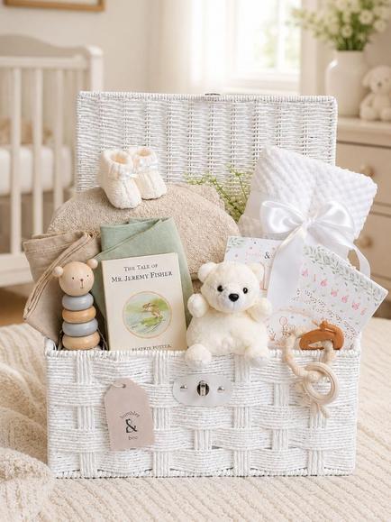 Bumbles & Boo Gentle Dreams Gift Hamper with Personalised Card - view 2, White & Beige Tones