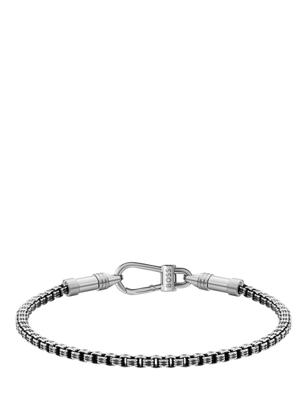 BOSS Liam Carabiner Bracelet, Silver, Silver