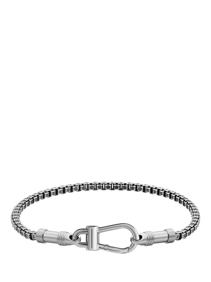 BOSS Liam Carabiner Bracelet, Silver - view 2, Silver