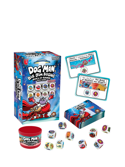 University Games Dog Man Big Jim Begins Roll-o-Rama Dice Game - view 2, Multi