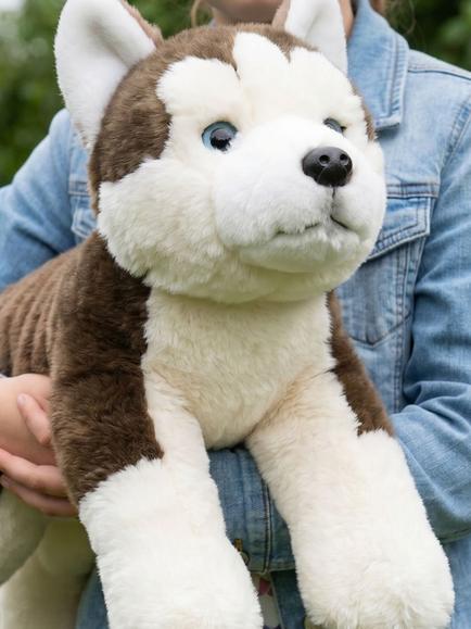 FAO Schwarz Charcoal Husky Dog 22" Plush Soft Toy - view 2, Multi