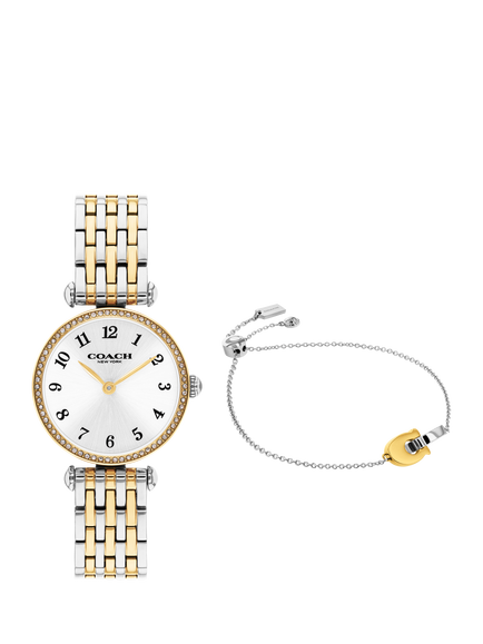 Coach 14000140 Women's Cary 26mm Round Watch and Bracelet Set, Bi-colour, Bi-colour