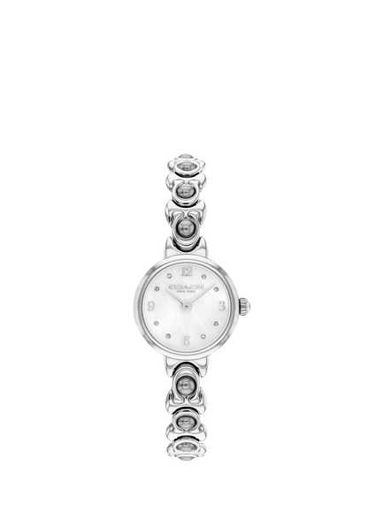 Coach 14504698 Women's Iris 22mm Round Bracelet Strap Watch, Silver, Silver