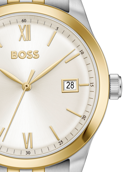 BOSS 1514358 Men's Langford 39mm Bracelet Strap Watch, Bi-colour - view 2, Bi-colour