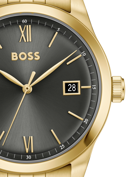 BOSS 1514359 Men's Langford 39mm Bracelet Strap Watch, Gold - view 2, Gold