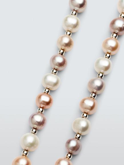 Lido Freshwater Pearl Necklace, Pastel Mix - view 2, Pastel Mix